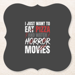 Porta-copo De Papel Filmes de Terror de Pizza Design de Halloween_1