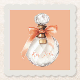 Porta-copo De Papel Fita de Frasco de Perfume Très Jolie (muito bonita