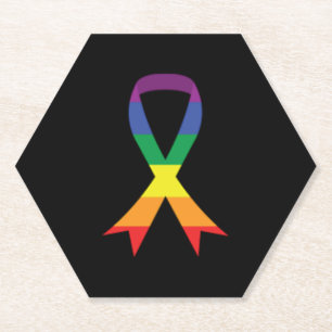 Porta-copo De Papel Fita de reconhecimento do orgulho Lgbt. Adesivo