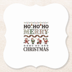 Porta-copo De Papel Fita Xadrez do Papai Noel Feliz Natal