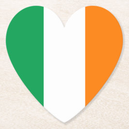 Porta-copo De Papel Flag of Ireland Heart