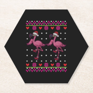Porta-copo De Papel Flamingo Christmas Eu Quero Um Flamingo De Natal
