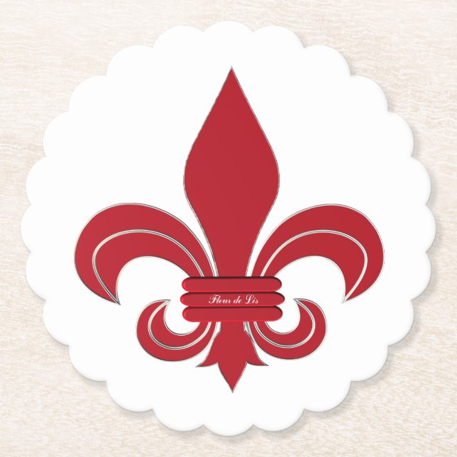 Porta-copo De Papel Fleur de Lis (Frente)