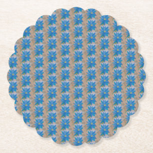 Porta-copo De Papel Flor Azul