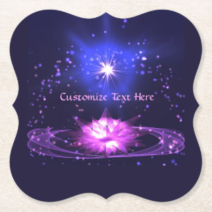 Porta-copo De Papel Flor de cristal roxo de cristal lótus de Zen cósmi