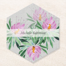 Flor de Lótus Aquarela Personalizada Profissional