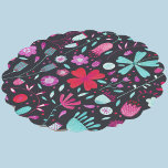 Porta-copo De Papel Flor Meadow Watercolor Dark<br><div class="desc">Pintura botânica moderna de aquarelas de flores aqua azuis e roxas selvagens sobre fundo escuro. Perfeito por adicionar esse toque extra à sua coleção de casamento.</div>