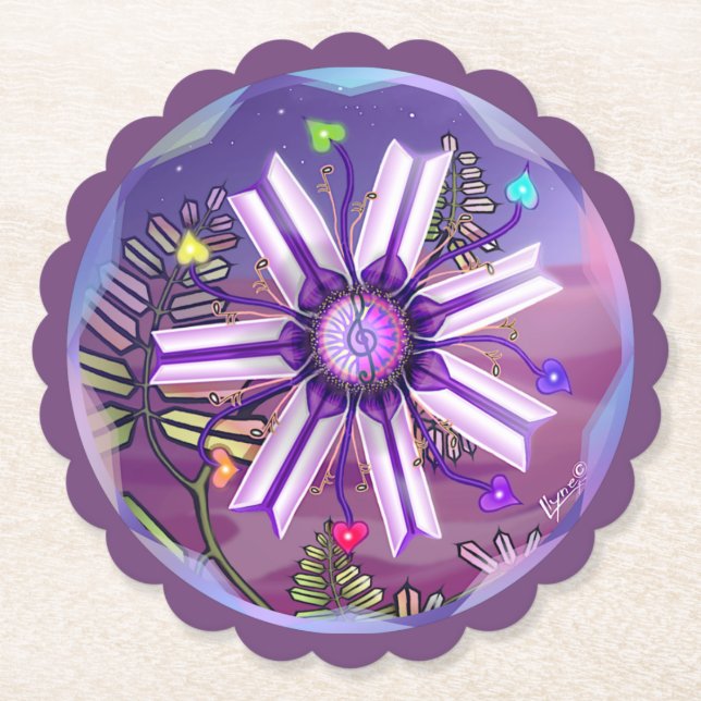 Porta-copo De Papel Flor no Deserto (Frente)