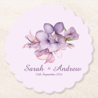 Porta-copo De Papel Flor Simples Lilah: Portas copos personalizadas de