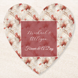 Porta-copo De Papel Floral Branco Belo