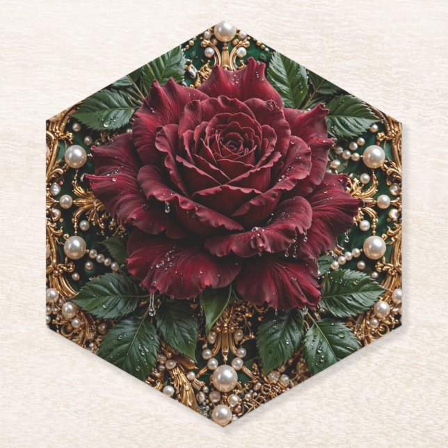 Porta-copo De Papel Floral Gótico Vitoriano (Frente)