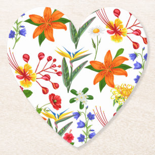 Porta-copo De Papel Floral silvestre
