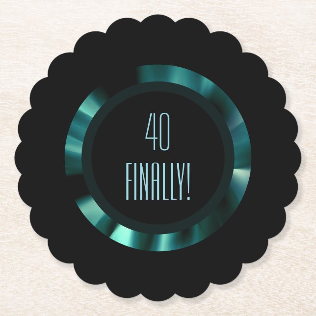 Porta-copo De Papel Floral Verde Moderno Emerald - Papel de Destaque P (Frente)