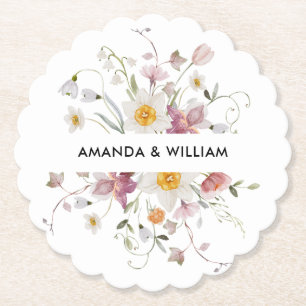 Porta-copo De Papel Floral Vintage 