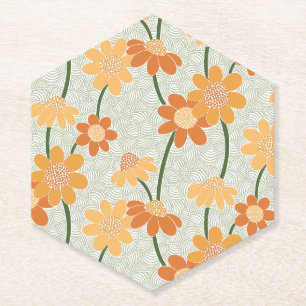 Porta-copo De Papel Flores retrorreflectoras bonito mudas na década de