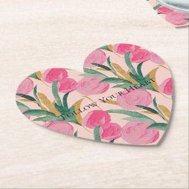 Porta-copo De Papel Flores Rosa