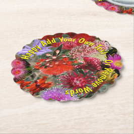 Porta-copo De Papel Flores Silvestres Nativas Australianas Redondas Ca