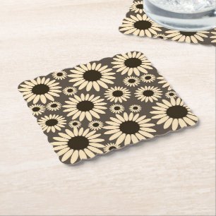 Porta-copo De Papel Flores Suaves Imperatriz Marrom Imperatriz