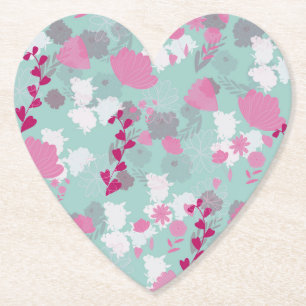 Porta-copo De Papel flowers green