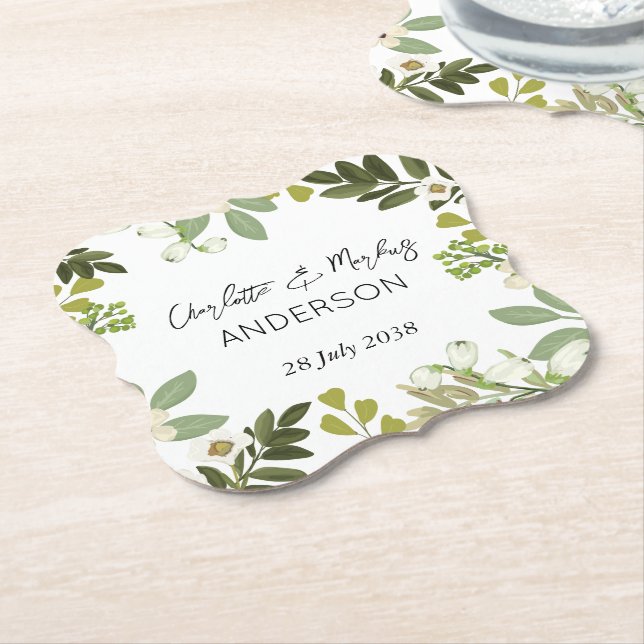 Porta-copo De Papel Folhagem de Jardim - Papel de Festa de casamento d (Angular)