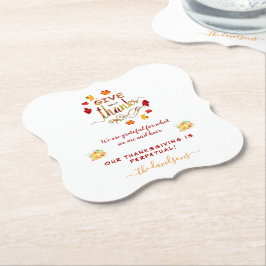 Porta-copo De Papel Folhas de Aquarela de Queda Dão Monograma aos Obri