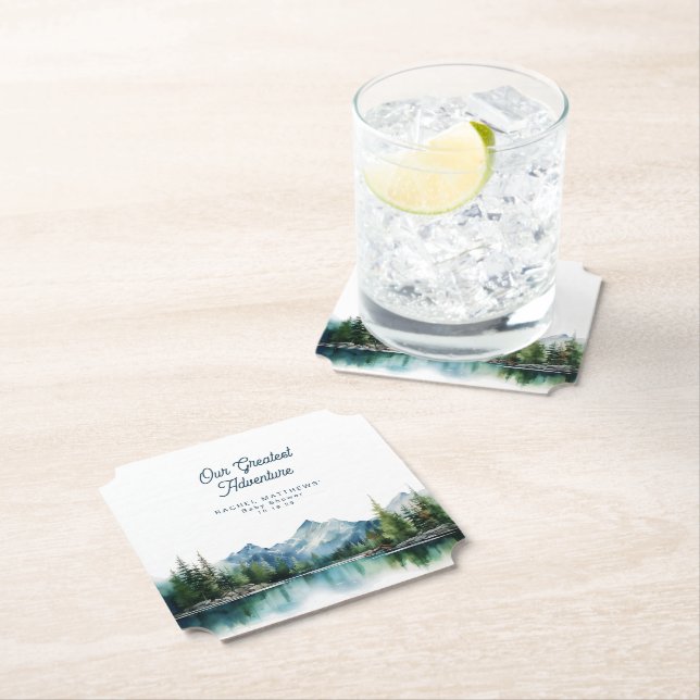 Porta-copo De Papel Forest Mountain Rustic Adventure Baby Shower  (Insitu)