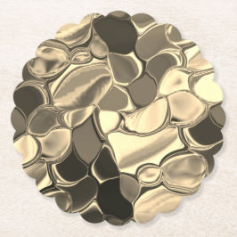 Porta-copo De Papel Formas arredondadas em cor de bronze ou bege, bril