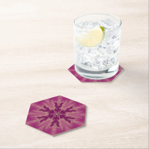 Porta-copo De Papel Formas Exóticas De Flores Roxas Gordas