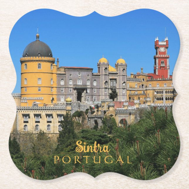 Porta-copo De Papel Foto de Fairytale Sintra Palace, em Portugal (Frente)