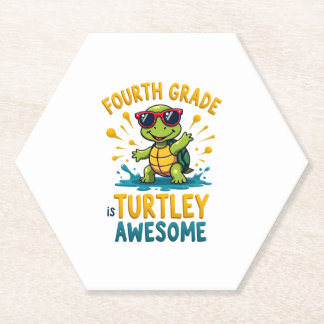 Porta-copo De Papel Fourth Grade Turtle-y Awesome First Day of Fourth 