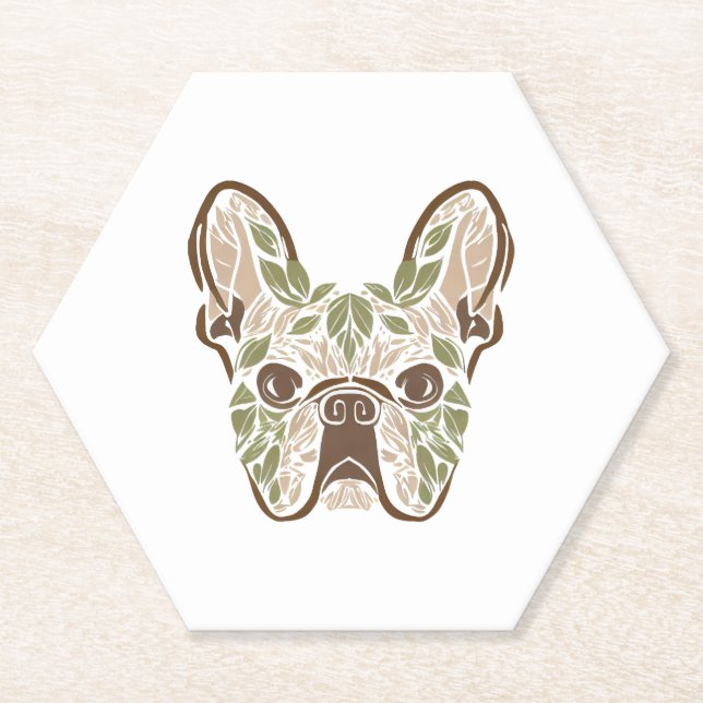 Porta-copo De Papel Frenchie art (Frente)