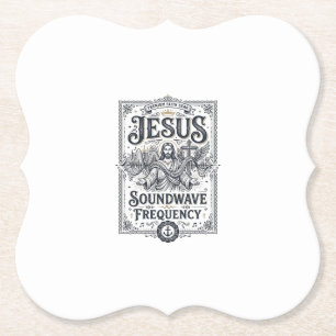 Porta-copo De Papel Frequência da Onda Sonora de Jesus Frequência da O