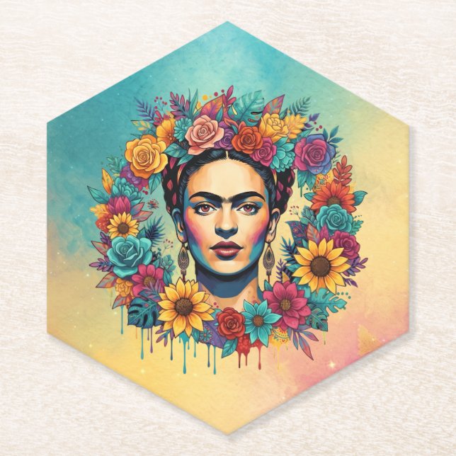 Porta-copo De Papel Frida Kahlo (Frente)