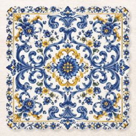 Porta-copo De Papel Fuga Mediterrânea | Decoração de Azulejos Italiano