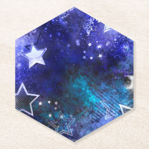 Porta-copo De Papel Fundo de Espaço com Estrelas