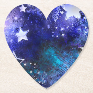 Porta-copo De Papel Fundo de Espaço com Estrelas