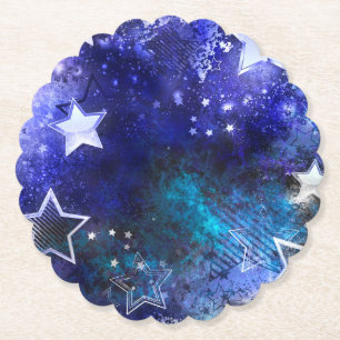 Porta-copo De Papel Fundo de Espaço com Estrelas