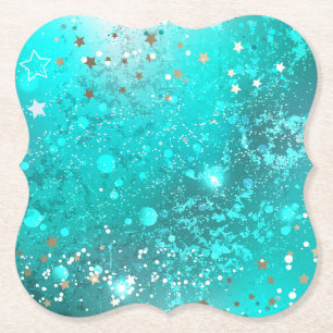 Porta-copo De Papel Fundo do Mint Turquoise Foil