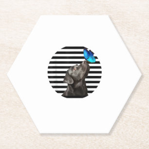 Porta-copo De Papel Funny Black Labrador Retriever Lab Proprietário De