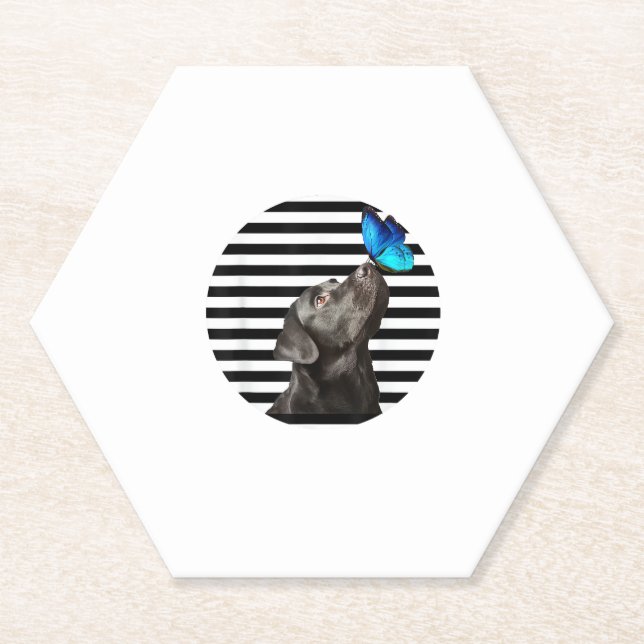 Porta-copo De Papel Funny Black Labrador Retriever Lab Proprietário De (Frente)