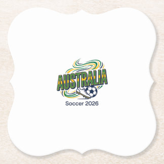 Porta-copo De Papel Futebol Austrália 2026 Futebol Bold País Tipografi