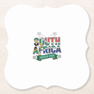 Porta-copo De Papel Futebol da África do Sul 2026 Futebol Bold Tipogra