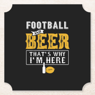 Porta-copo De Papel Futebol e cerveja. É por isso que estou aqui pres