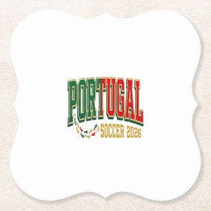 Porta-copo De Papel Futebol Portugal 2026 Futebol Negrito País Tipogra