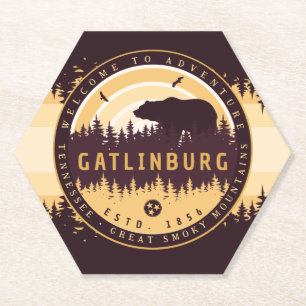 Porta-copo De Papel Gatlinburg Tennessee Bear Pine Nature