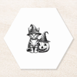 Porta-copo De Papel Gato Bonito De Bruxas De Chapéu De Abóbora De Hall