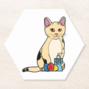 Porta-copo De Papel Gato Corona Páscoa