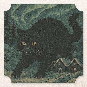 Porta-copo De Papel Gato de Natal Yule islandês