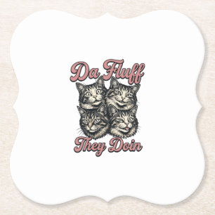 Porta-copo De Papel Gato Engraçado Gravura Vintage Da Fluff Eles Estão