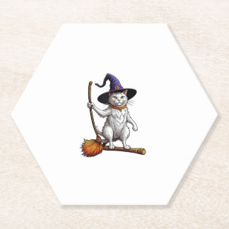Porta-copo De Papel Gato Feiticeiro Halloween Bruxas Mystical Cat Love